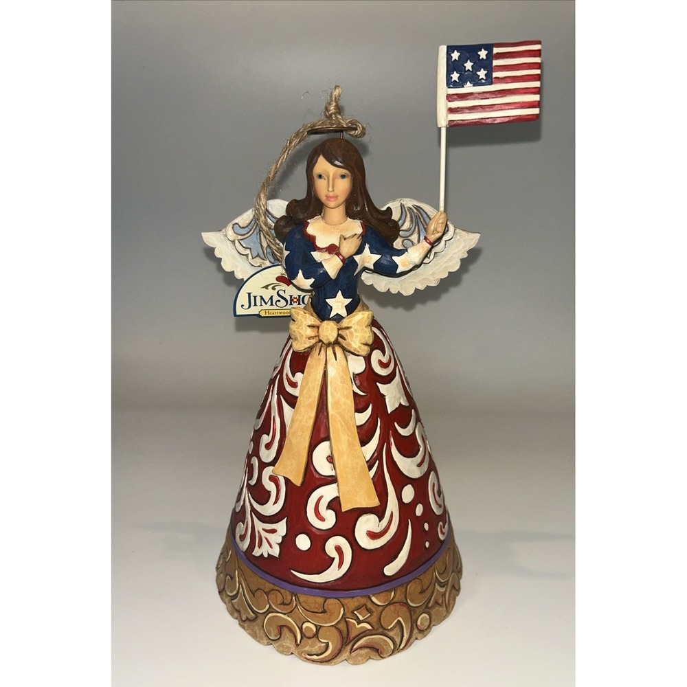 Jim Shore Flag Of Freedom Forever Wave 4016965 Retired Heartwood Creek Patriotic